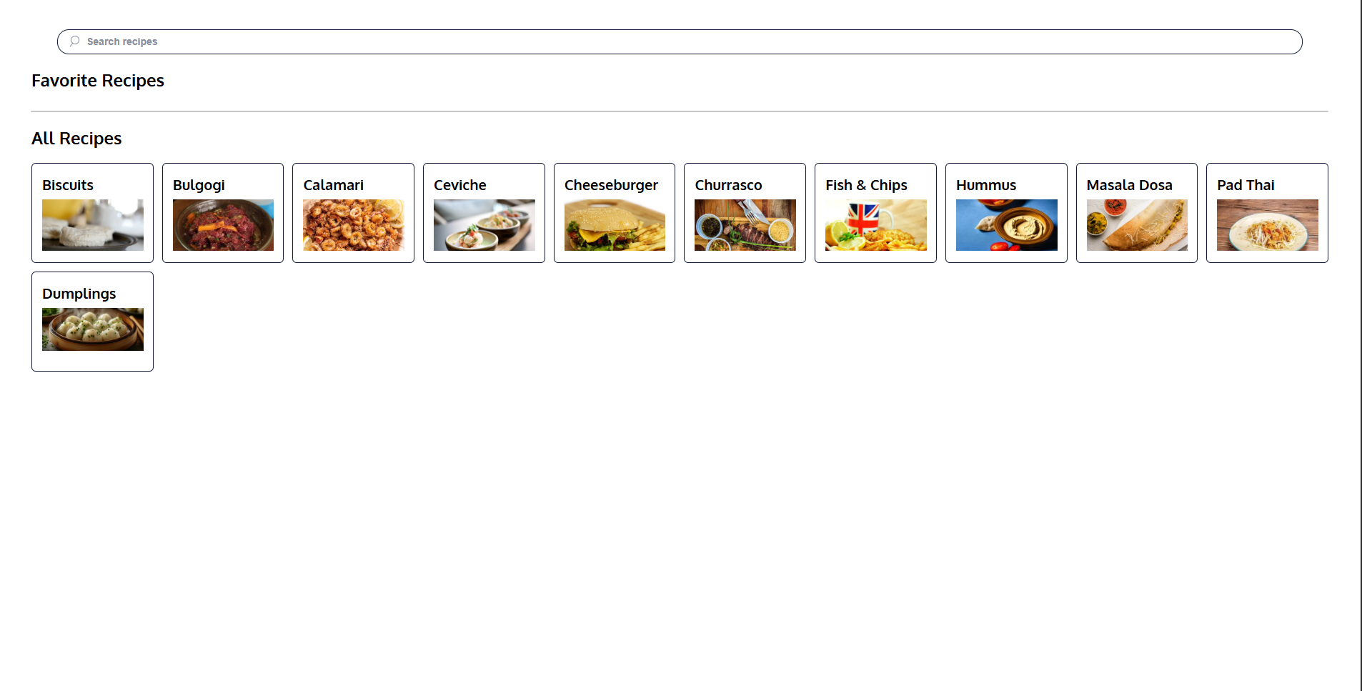 Favorite Recipes App